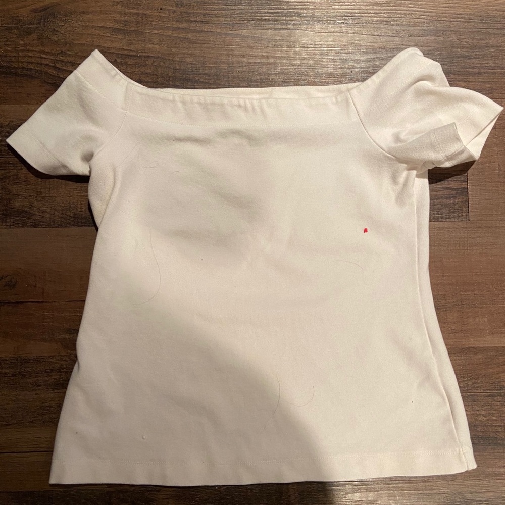 AT White Off the Shoulder Top